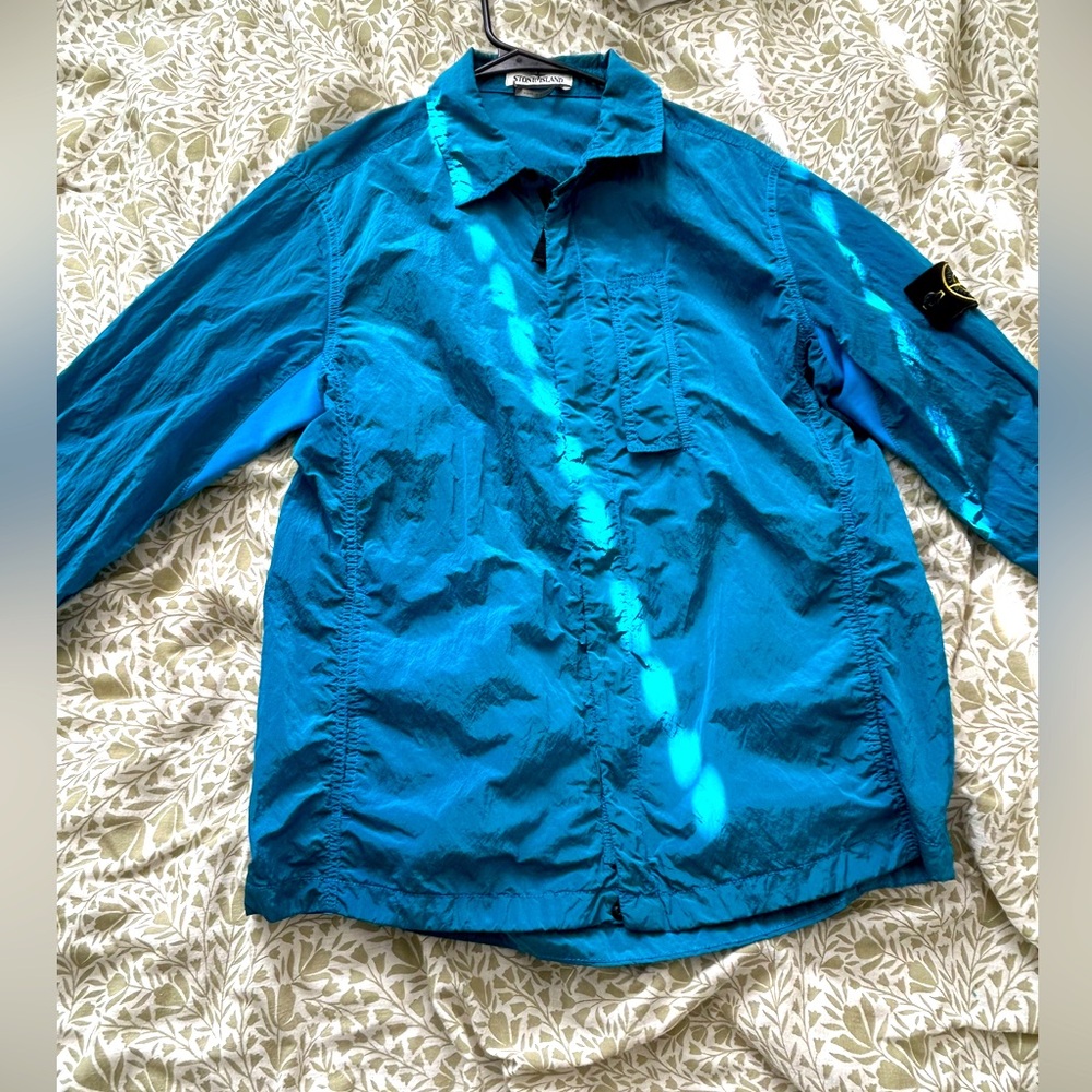Blue Nylon Stone Island Jacket